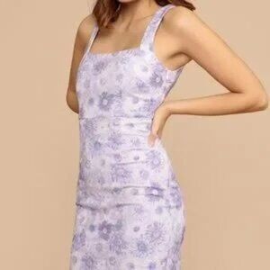 Rouje Amalia Dress in Purple Sunflower Print